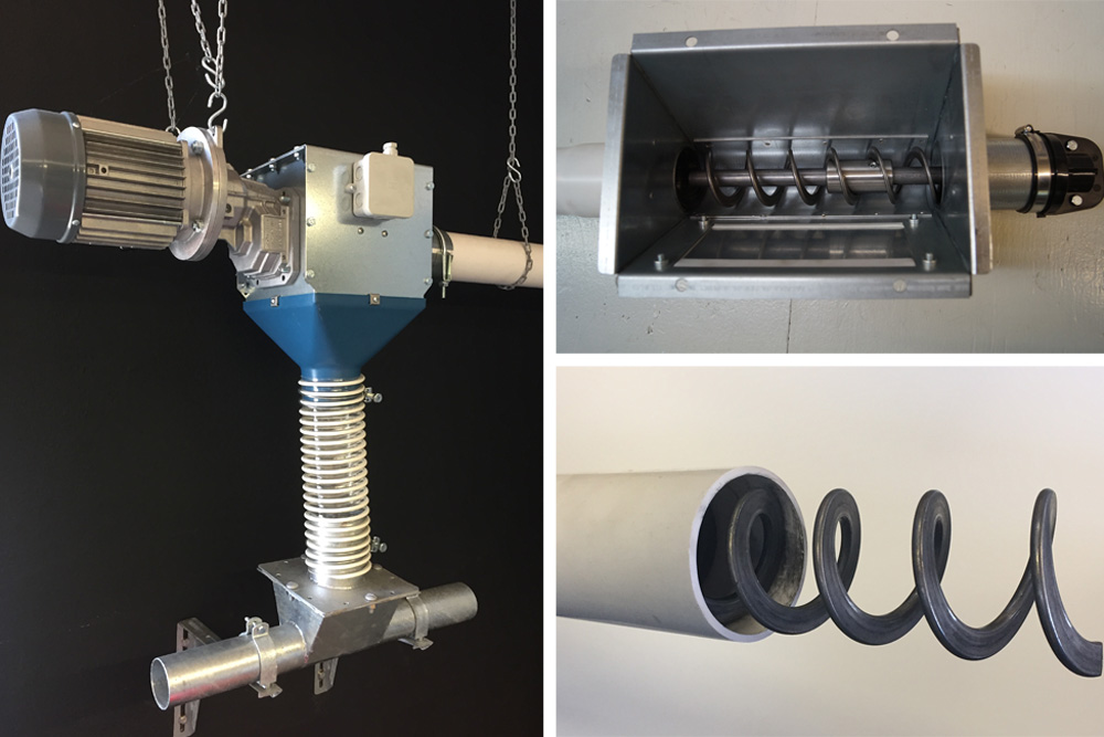 Feed transport system for pigs