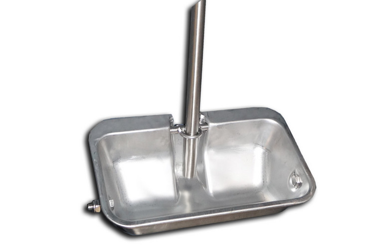 Tilt trough for weaners, stainless steel