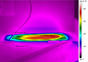 58,5 °C Above the heating element
46,2 °C Left part above Master Heater
26,0 °C Next to Master Heater, front